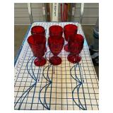 Ruby Red Glass Cups