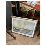 Signed "Oyster Bay Boat Yeocomico" Franklin Saye