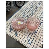 Pink Depression Glass Bowl & Plates