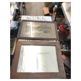 Antique Mirror and Print