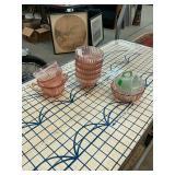Pink Depression Glass Dish Lot