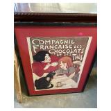 Vintage Framed Chocolate Advertising Poster