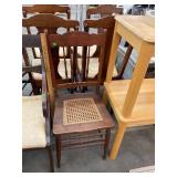 Antique Cane Bottom Sitting Chair