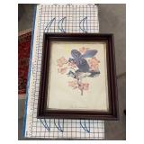 Signed Blue Jay Print in Frame