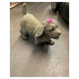 Concrete Dog Ornament