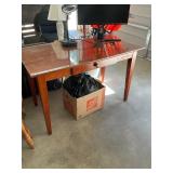 Table With Drawer and Glass Top