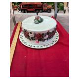 Floral Cake Plate and Cover