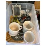 Decor and Mugs Box Lot