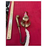 Brass Ships Bell and Fire Hook