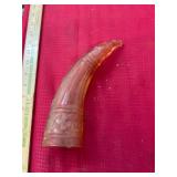 Pink Depression Glass Horn