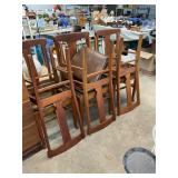 Set of Six Antique Oak Chairs