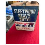 Vintage Fleetwood Hi-Compression Motor Oil Can