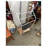 Towel Rack Footstool and Signed Print