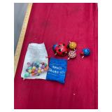 Space Marbles and Tin Litho Ladybug Lot