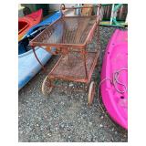 Rolling Wrought Iron Tea Cart