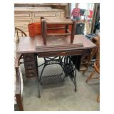 Stool and Singer Sewing Cabinet