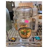 Antique Paper Label Mason Jars
