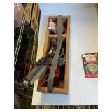 Garden tools in Wooden Carrier