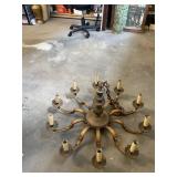 Large Antique Brass Chandelier