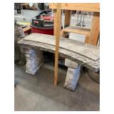 Concrete 3 Piece Garden Bench