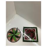 2 Stained Glass Pieces