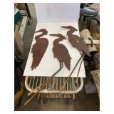 Iron Heron Yard Ornaments