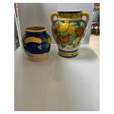 2 Piece Decorative Pottery Lot