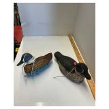 2 David Williams Signed Local Carved Decoys