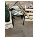 2 Glass Top Outdoor Tables