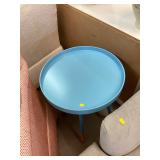 Pair of Blue Round Tables