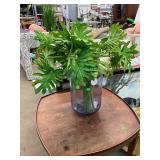 Faux Plants in a Recycled Glass Container