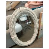 Rope Lined Nautical Frame Mirror