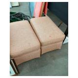Two Sherrill Ottomans
