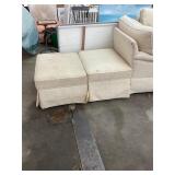 Two Bassett Furniture Tan Ottomans