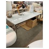 Ikea Style Glass Top Table Desk