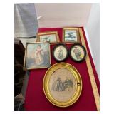 Vintage Wall Hangings in Frame Lot