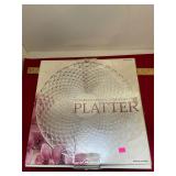 Cut Crystal Diamond Platter Made In Slovenia