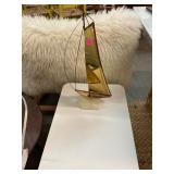 Mid Century Brass Boat