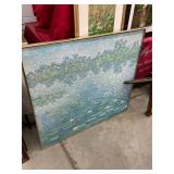 Signed Abstract Nautical Seascape Oil on Canvas