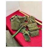 Vintage Military Belt with accessories and Gear