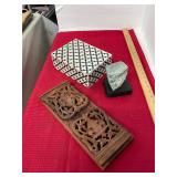 Bookends and Box Decorative Lot