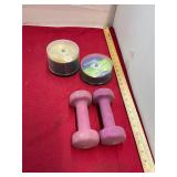 Cds and 5lb Weights