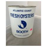 Atlantic Coast Fresh Oysters Booth Gallon Can