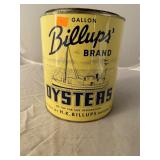 HK Billups Mathews Va Gallon Oyster Can
