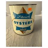 Peterson Port Norris NJ Gallon Oyster Can