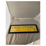 Fresh Oyster Advertising Framed Vintage Sign