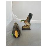 Wooden and Porcelain Ducks