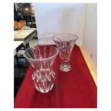 2 Crystal Vases