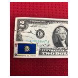 1976 South Dakota First Day Cover 2$ Bill