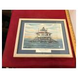 Framed Singed Windmill Point Lighthouse